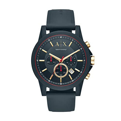 Picture of AX ARMANI EXCHANGE Men's Blue Silicone Strap Watch (Model: AX1335)