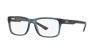 Picture of A|X ARMANI EXCHANGE Men's AX3016 Square Prescription Eyewear Frames, Shiny Transparent Blue/Demo Lens, 53 mm