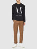 Picture of A|X ARMANI EXCHANGE mens Icon Project Embroidered Pullover Sweatshirt, Black, Large US