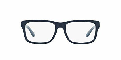 Picture of A|X Armani Exchange Men's AX3016 Square Prescription Eyeglass Frames, Dark Blue/Demo Lens, 53 mm