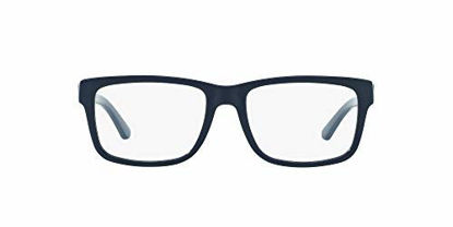 Picture of A|X Armani Exchange Men's AX3016 Square Prescription Eyeglass Frames, Dark Blue/Demo Lens, 53 mm