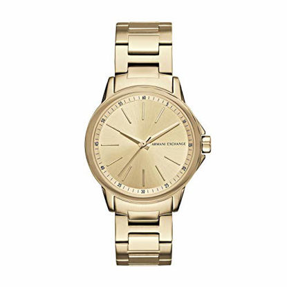 Picture of Armani Exchange Women's Lady Banks Three Hand Gold-Tone Stainless Steel Watch AX4346