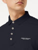 Picture of A|X ARMANI EXCHANGE mens Short Sleeve Contrast Logo Jersey Polo Shirt, Navy, Medium US