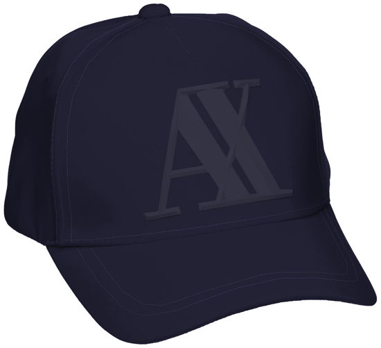 Picture of A|X ARMANI EXCHANGE mens 3d Rubber Ax Tonal Logo Hat Baseball Cap, Navy, One Size US