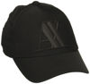 Picture of A|X ARMANI EXCHANGE mens 3d Rubber Ax Tonal Logo Hat Baseball Cap, Nero/Black, One Size US