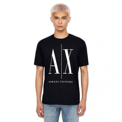 Picture of A|X ARMANI EXCHANGE mens Icon Graphic T-shirt T Shirt, Navy, Large US