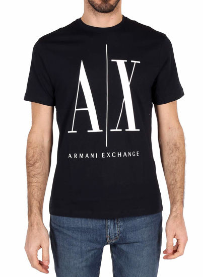 Picture of A|X ARMANI EXCHANGE mens Icon Graphic T-shirt T Shirt, Navy, X-Small US