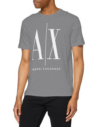 Picture of A|X ARMANI EXCHANGE mens Icon Graphic T-shirt T Shirt, Bc09 Grey, Small US
