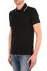 Picture of A|X ARMANI EXCHANGE mens Short Sleeve Jersey Knit Polo Shirt, Black, Small US