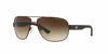 Picture of A|X ARMANI EXCHANGE Men's AX2012S Rectangular Sunglasses, Matte Brown/Brown Gradient, 62 mm