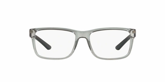 Picture of A|X ARMANI EXCHANGE Men's AX3016 Square Prescription Eyeglass Frames, Transparent Smoke/Demo Lens, 53 mm