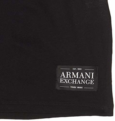 Picture of A|X Armani Exchange Men's Regular Fit Billboard Logo Print Crewneck otton Graphic Tee, Black, S