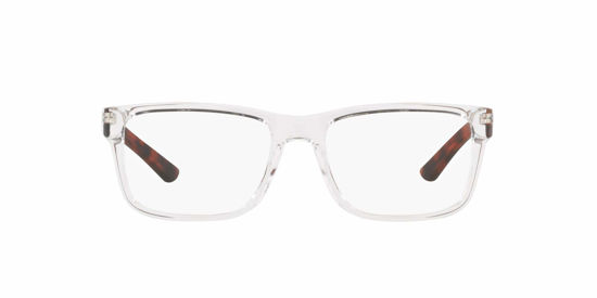 Picture of A|X ARMANI EXCHANGE Men's AX3016 Square Prescription Eyewear Frames, Shiny Transparent Crystal/Demo Lens, 53 mm