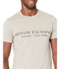 Picture of A|X ARMANI EXCHANGE Men's Short Sleeve Milan New York Logo Crew Neck T-Shirt, String/Navy, XL