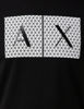 Picture of A|X ARMANI EXCHANGE mens Crew Neck Logo Tee T Shirt, Grid Logo Black, X-Large US