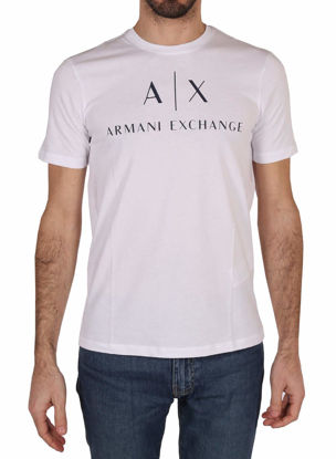 Picture of A|X ARMANI EXCHANGE mens Classic Crew Logo Tee T Shirt, White, XX-Large US