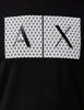 Picture of A|X ARMANI EXCHANGE mens Crew Neck Logo Tee T Shirt, Grid Logo Black, Small US