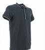 Picture of A|X ARMANI EXCHANGE mens Logo Zip Jersey Polo Shirt, Navy, Medium US