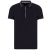 Picture of AX Armani Exchange mens Logo Zip Jersey Polo Shirt, Navy, X-Large US