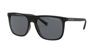 Picture of A|X ARMANI EXCHANGE Men's AX4102SF Low Bridge Fit Square Sunglasses, Shiny Black/Grey, 57 mm