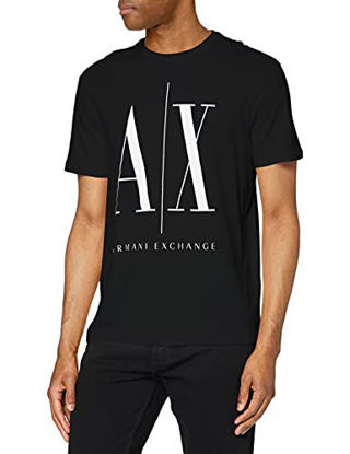 Picture of A|X ARMANI EXCHANGE mens Icon Graphic T-shirt T Shirt, Black, X-Small US