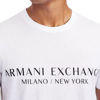 Picture of A|X ARMANI EXCHANGE mens Short Sleeve Milan New York Logo Crew Neck T-shirt T Shirt, White, Medium US