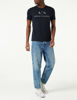 Picture of A|X ARMANI EXCHANGE mens Classic Crew Logo Tee T Shirt, Dark Blue, Medium US