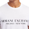 Picture of A|X ARMANI EXCHANGE mens Short Sleeve Milan New York Logo Crew Neck T-shirt T Shirt, White, Large US