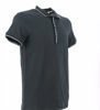 Picture of A|X ARMANI EXCHANGE mens Logo Zip Jersey Polo Shirt, Navy, Small US