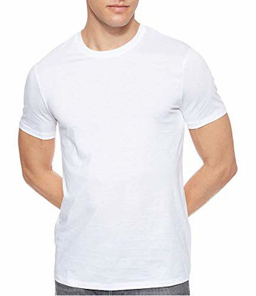 Picture of A|X ARMANI EXCHANGE mens Solid Colored Basic Pima Crew Neck T Shirt, White, Small US