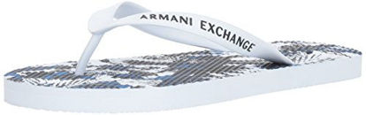 Picture of A|X Armani Exchange Men's Printed Graphic Flip-Flop, Exotic White, 10 Medium US