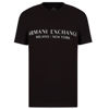 Picture of A|X ARMANI EXCHANGE mens Short Sleeve Milan New York Logo Crew Neck T-shirt T Shirt, Black, X-Small US