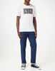 Picture of A|X ARMANI EXCHANGE mens Crew Neck Logo Tee T Shirt, Grid Logo White, Medium US