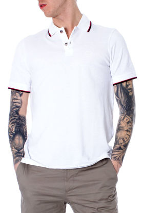 Picture of A|X ARMANI EXCHANGE mens Oxford Ax Logo Polo Shirt, 1100 White, Large US