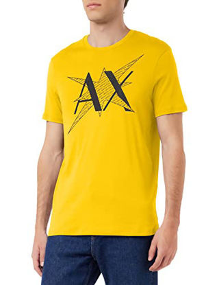 Picture of A|X ARMANI EXCHANGE Men's Pop Art Logo T-Shirt, Acid Yellow, XL