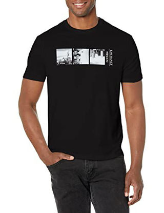 Picture of A|X ARMANI EXCHANGE mens New York City 3-graphic Logo T-shirt T Shirt, Black, Medium US