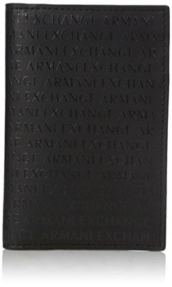Picture of Armani Exchange Men's Laser Logo Folding Cardcase, black, One Size