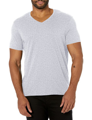 Picture of A|X ARMANI EXCHANGE Men's Basic Pima V Neck Tee, Heather Grey, Medium