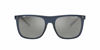 Picture of A|X ARMANI EXCHANGE Men's AX4102S Square Sunglasses, Shiny Blue/Silver Mirrored, 56 mm