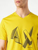 Picture of A|X ARMANI EXCHANGE Men's Pop Art Illusion Logo V-Neck T-Shirt, Acid Yellow, XXL