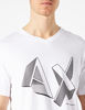 Picture of A|X ARMANI EXCHANGE mens Pop Art Illusion Logo V-neck T-shirt T Shirt, White, Large US