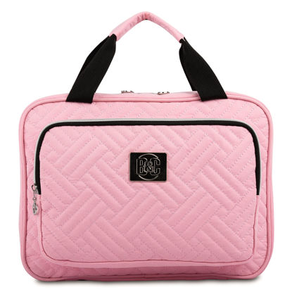 Picture of Large Hanging Travel Cosmetic Bag For Women - Versatile Toiletry And Cosmetic Makeup Organizer With Many Pockets (pink)