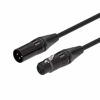 Picture of Canare L-4E6S Star Quad Balanced Microphone Cable | XLR Male 3-Pin to XLR Female 3-Pin | Neutrik Gold | 8 Feet | Black | Assembled in The USA