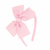 Picture of Midi Ribbon Pink Bows Headband for Girls Pink Ribbon Bow Headband Hair Hoop Headband for Girls Toddlers Girls Kids Party Decoration Cosplay Costume Headwear Makeup Handmade Hair Band