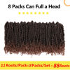 Picture of Fulcrum Pre-Twisted Passion Twist Crochet Hair 14 Inch, 8 Packs Pre Looped Passion Twist Braiding Synthetic Hair, Bohemian Braids For Crochet Pretwisted Hair Extensions (14Inch (Pack of 8), T30#)