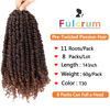 Picture of Fulcrum Pre-Twisted Passion Twist Crochet Hair 14 Inch, 8 Packs Pre Looped Passion Twist Braiding Synthetic Hair, Bohemian Braids For Crochet Pretwisted Hair Extensions (14Inch (Pack of 8), T30#)