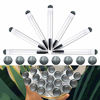 Picture of Dming 20 Pieces Disposable Mascara Brushes Eyelash Brush Lash Wand Diamond Mascara Wands with Tube Makeup Tool Lash Spoolies Sanitary Brushes Lash Extension Supplies (tube sky black 20)
