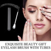 Picture of Dming 20 Pieces Disposable Mascara Brushes Eyelash Brush Lash Wand Diamond Mascara Wands with Tube Makeup Tool Lash Spoolies Sanitary Brushes Lash Extension Supplies (tube sky black 20)