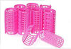 Picture of Kamay's Jumbo Hair Rollers Comb Curlers Clips Styling Rollers Hair Curls Wave Style Hairdressing Curlers Tools (Plastic Styling 36mm 1 1/2" 6PCS Random Clolor)