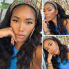 Picture of Higher Body Wave Headband Human Hair Wig 12 Inch Glueless None Lace Front Wig Brazilian Virgin Hair Wear and Go Wigs for Black Women 150% Density Wigs Natural Color